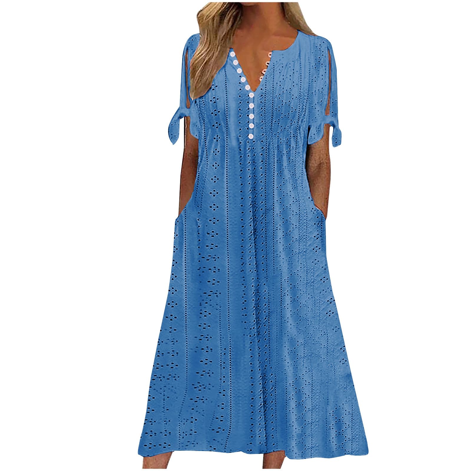Vestido De Verano Genérico Con Hombros Descubiertos Y Cuello En V 2025 - Venta Internacional.