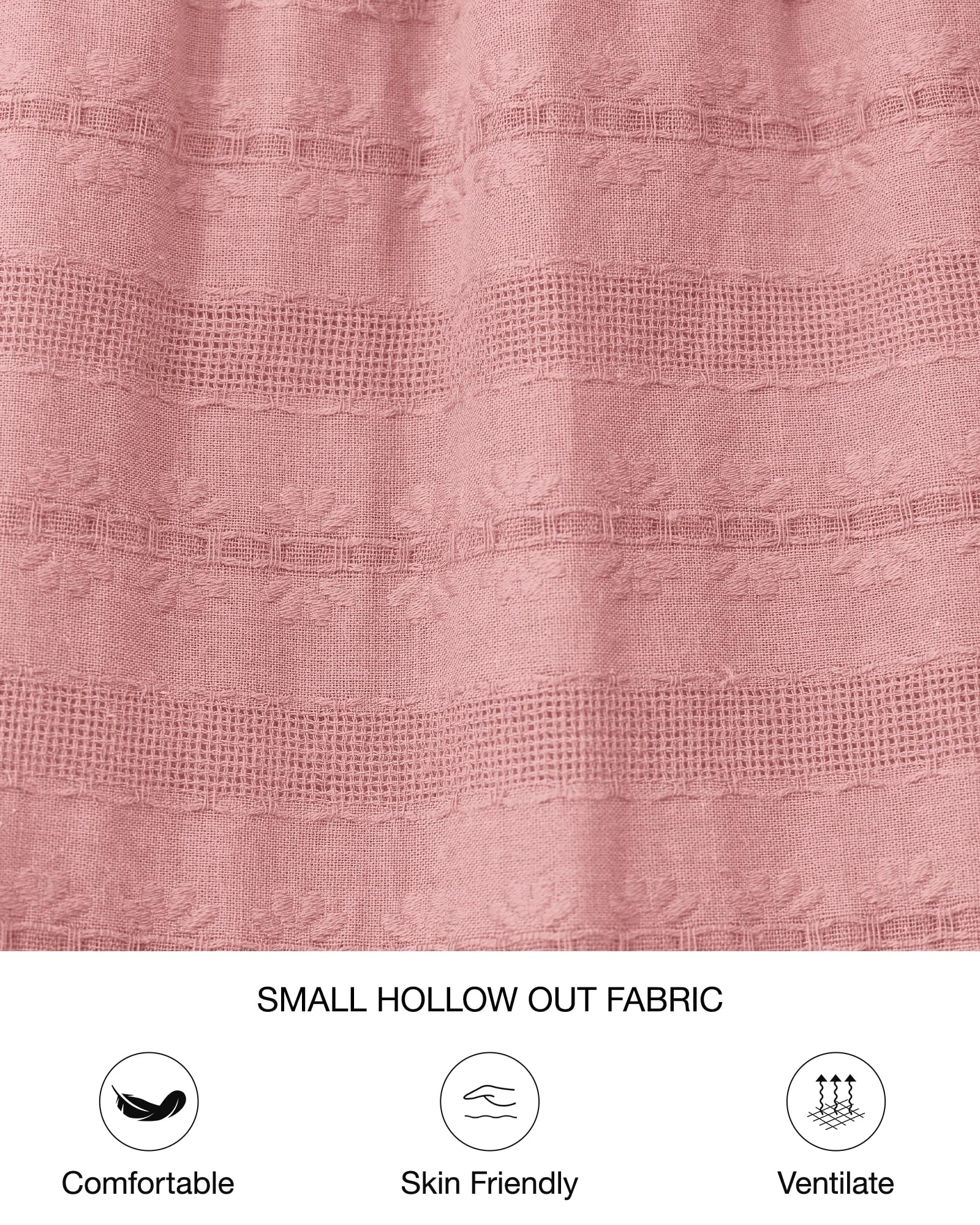 Foto 5 | Vestido Casual Btfbm Para Mujer, Verano 2025, Cuello En V Y Cintura Elástica - Venta Internacional.