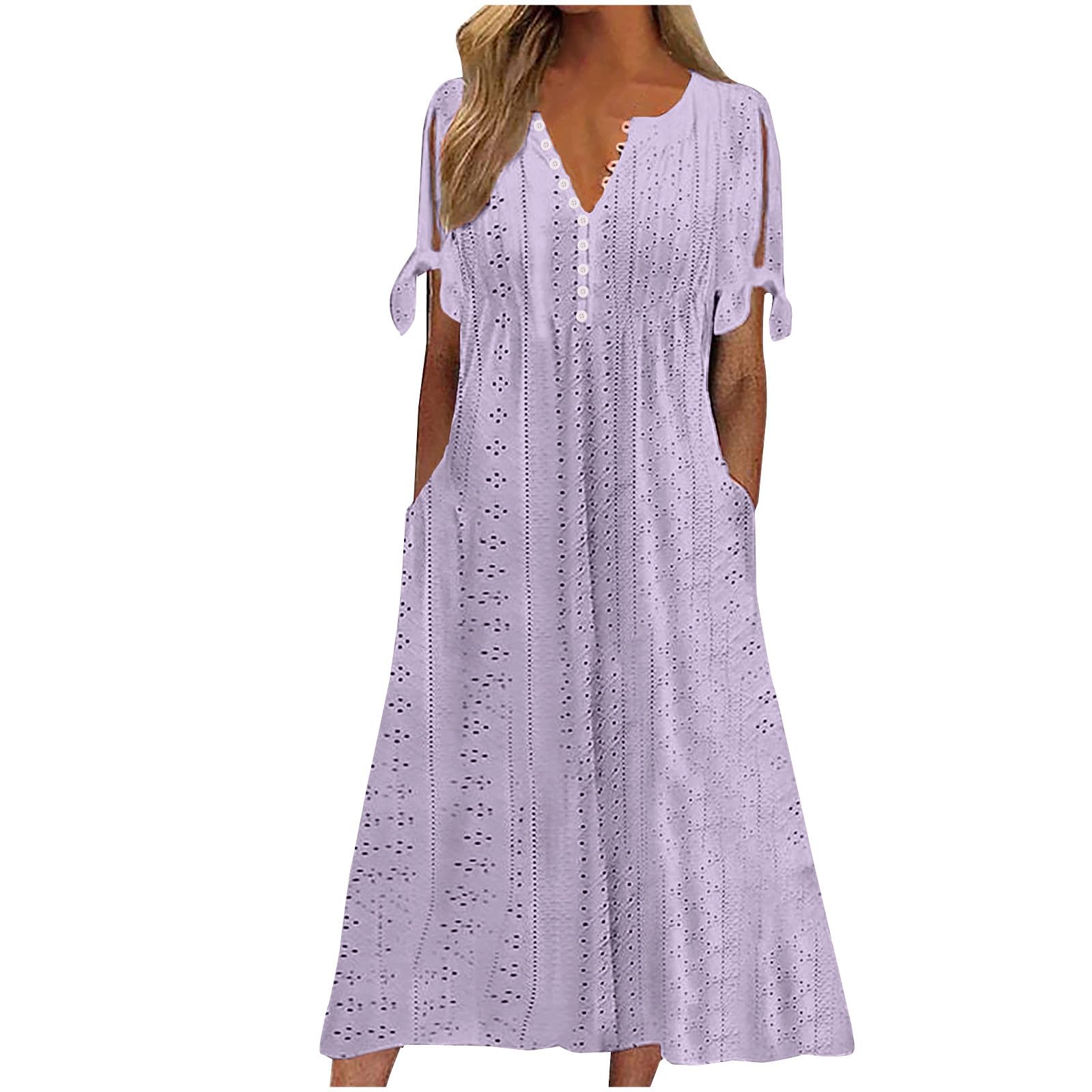 Foto 2 pulgar | Vestido De Verano Genérico Con Hombros Descubiertos Y Cuello En V 2025 - Venta Internacional.