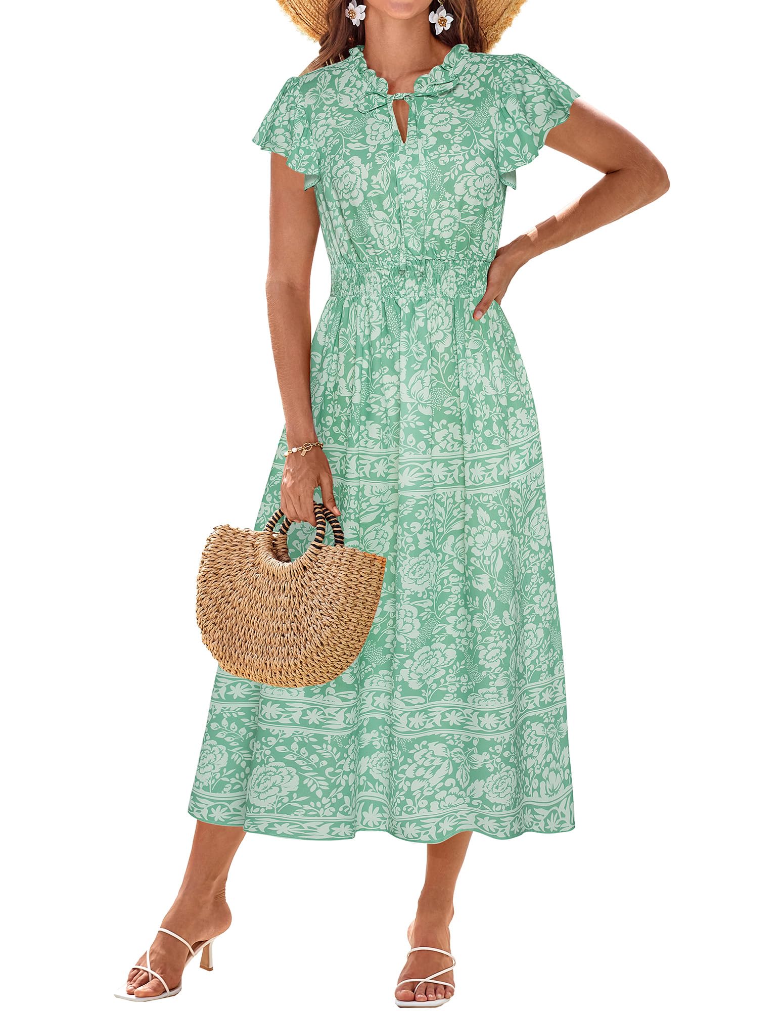 Vestido Grace Karin Para Mujer, Maxi Holgado, Sin Mangas, Bohemio, Verde S - Venta Internacional.