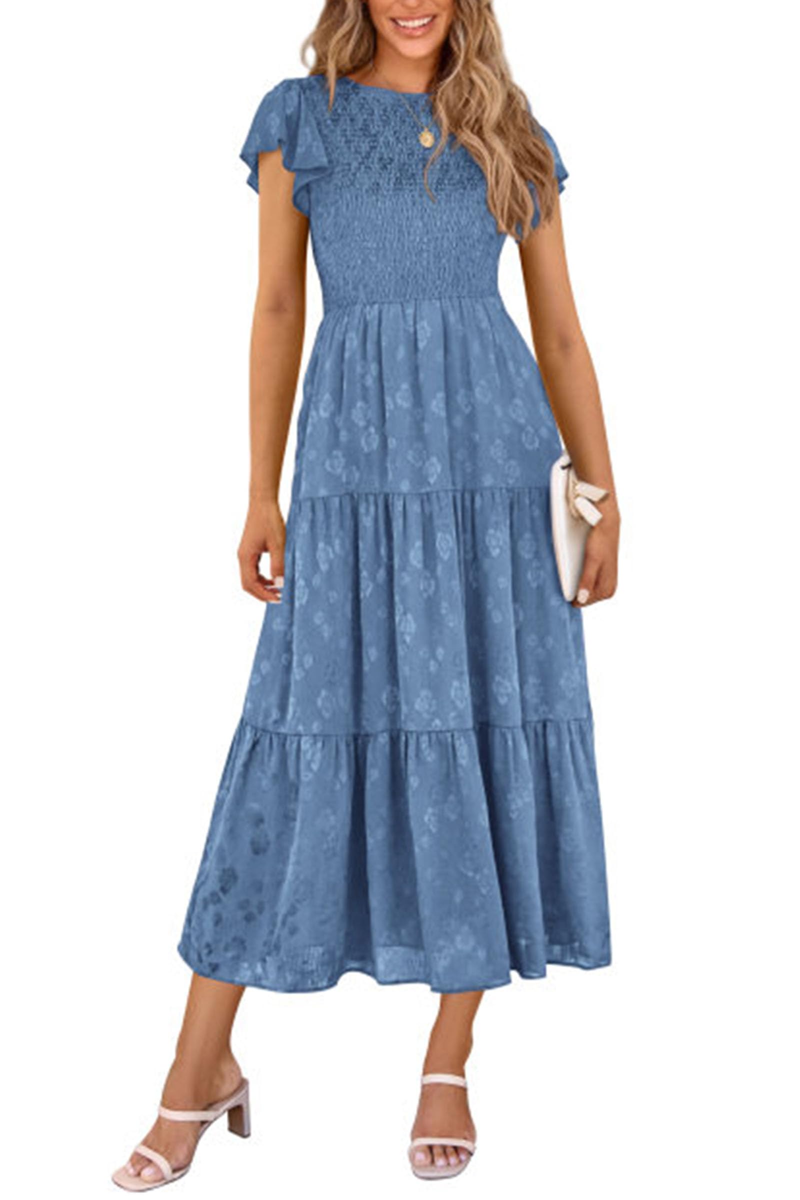 Foto 2 pulgar | Vestido Midi Prettygarden Con Estampado Floral Para Verano 2025 Para Mujer - Venta Internacional.