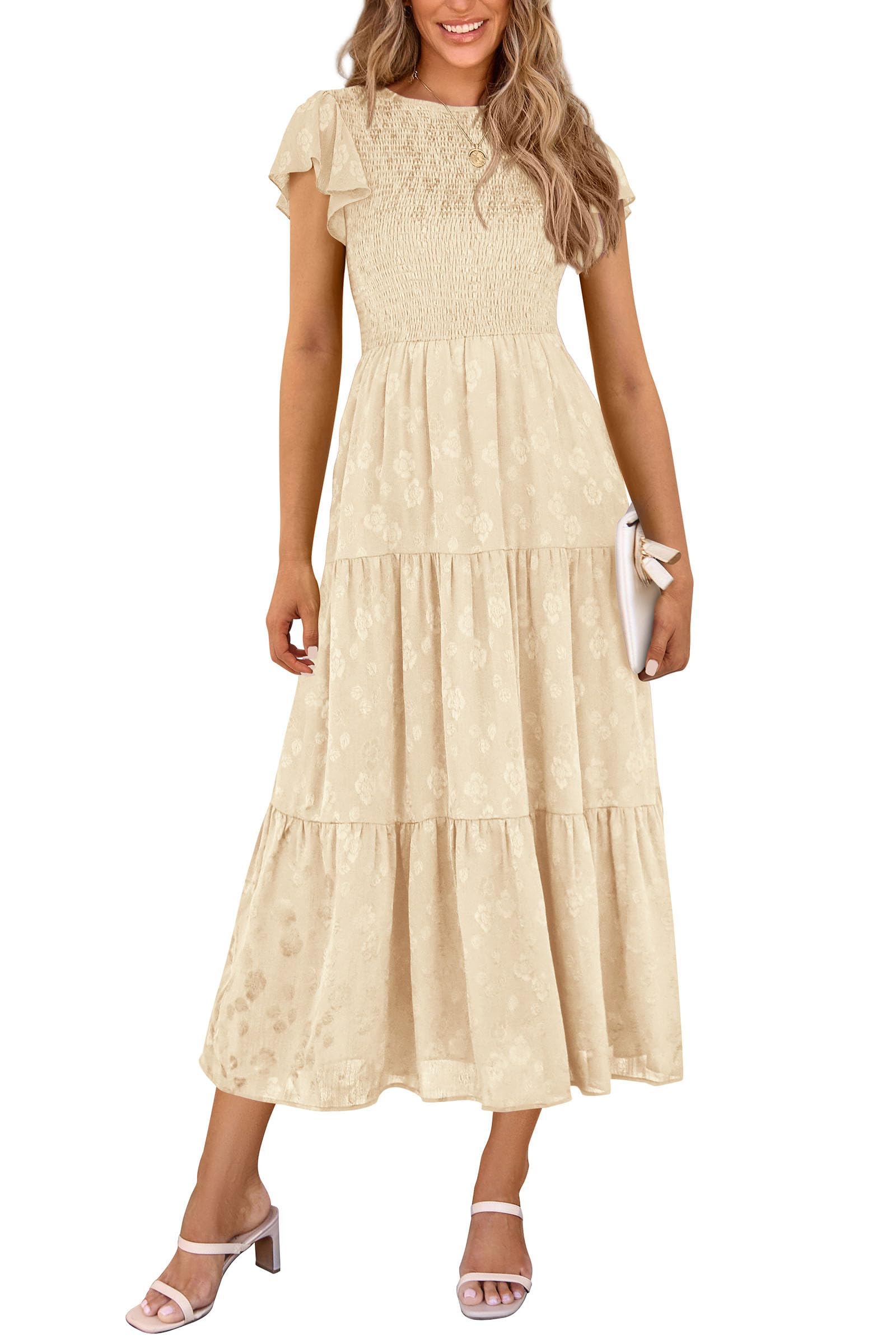 Vestido Midi Prettygarden Con Estampado Floral Para Verano 2025 Para Mujer - Venta Internacional.
