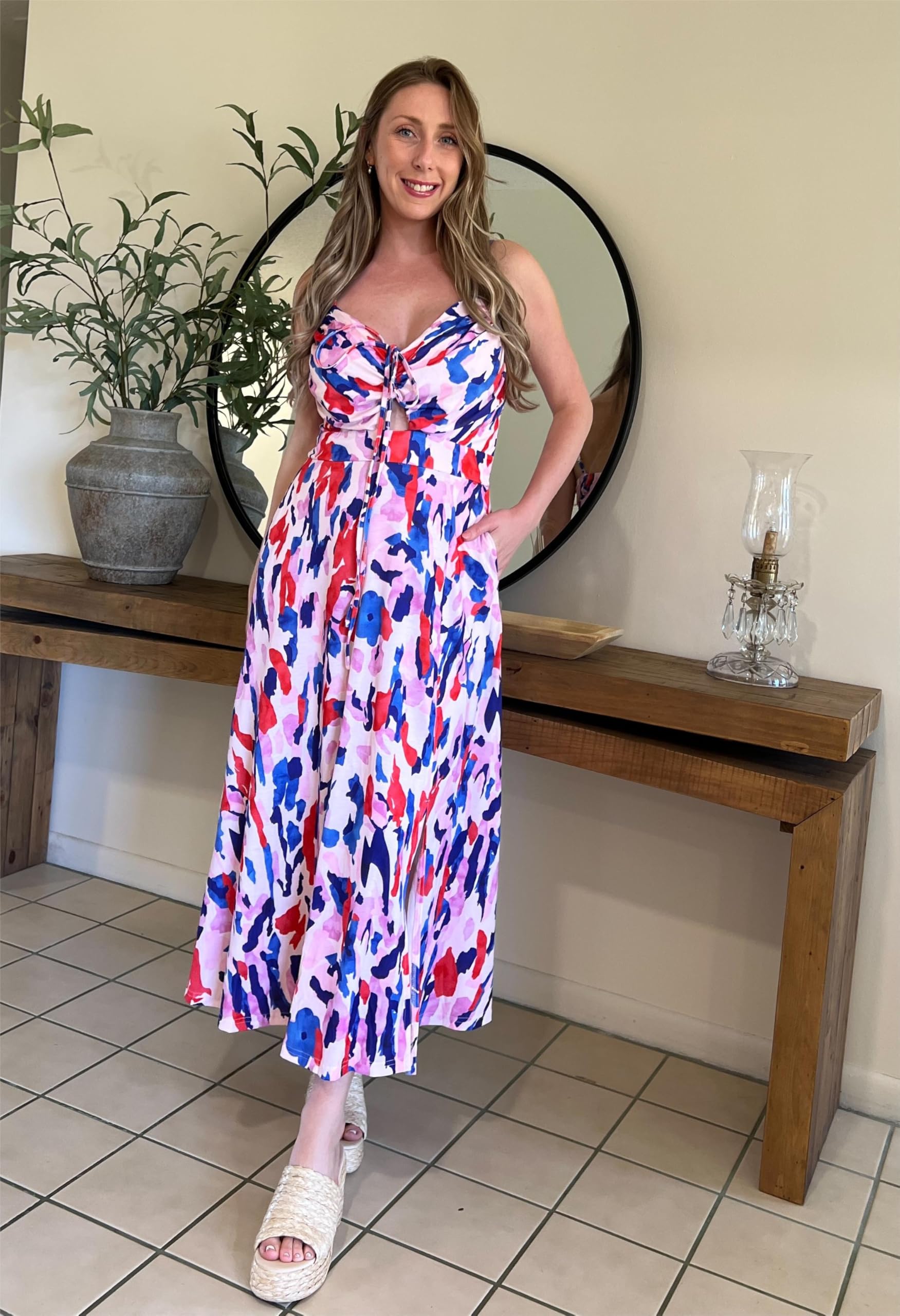 Foto 2 | Vestido De Verano Grace Karin Vacation Casual Boho Sin Mangas Para Mujer - Venta Internacional.