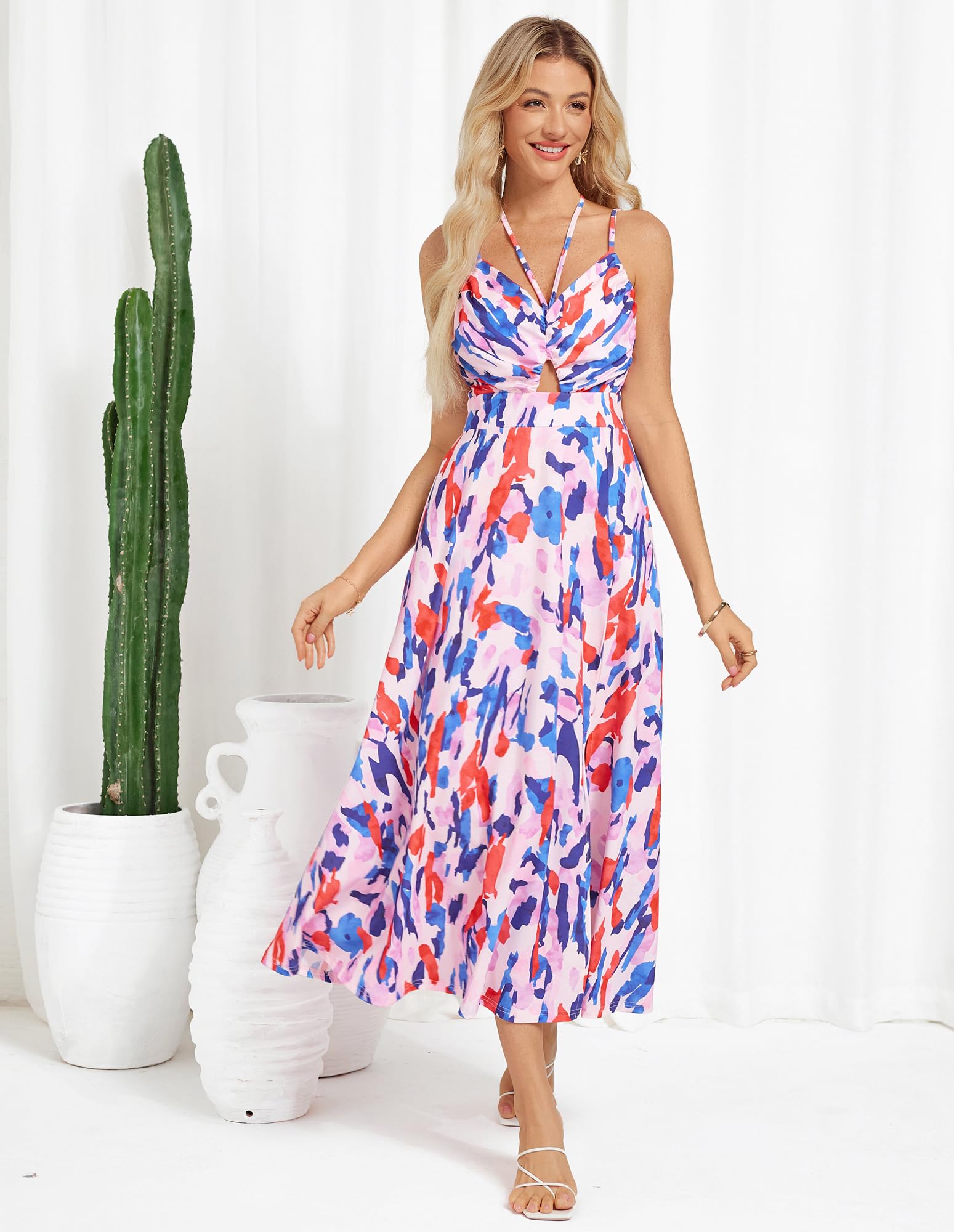 Foto 6 pulgar | Vestido De Verano Grace Karin Vacation Casual Boho Sin Mangas Para Mujer - Venta Internacional.