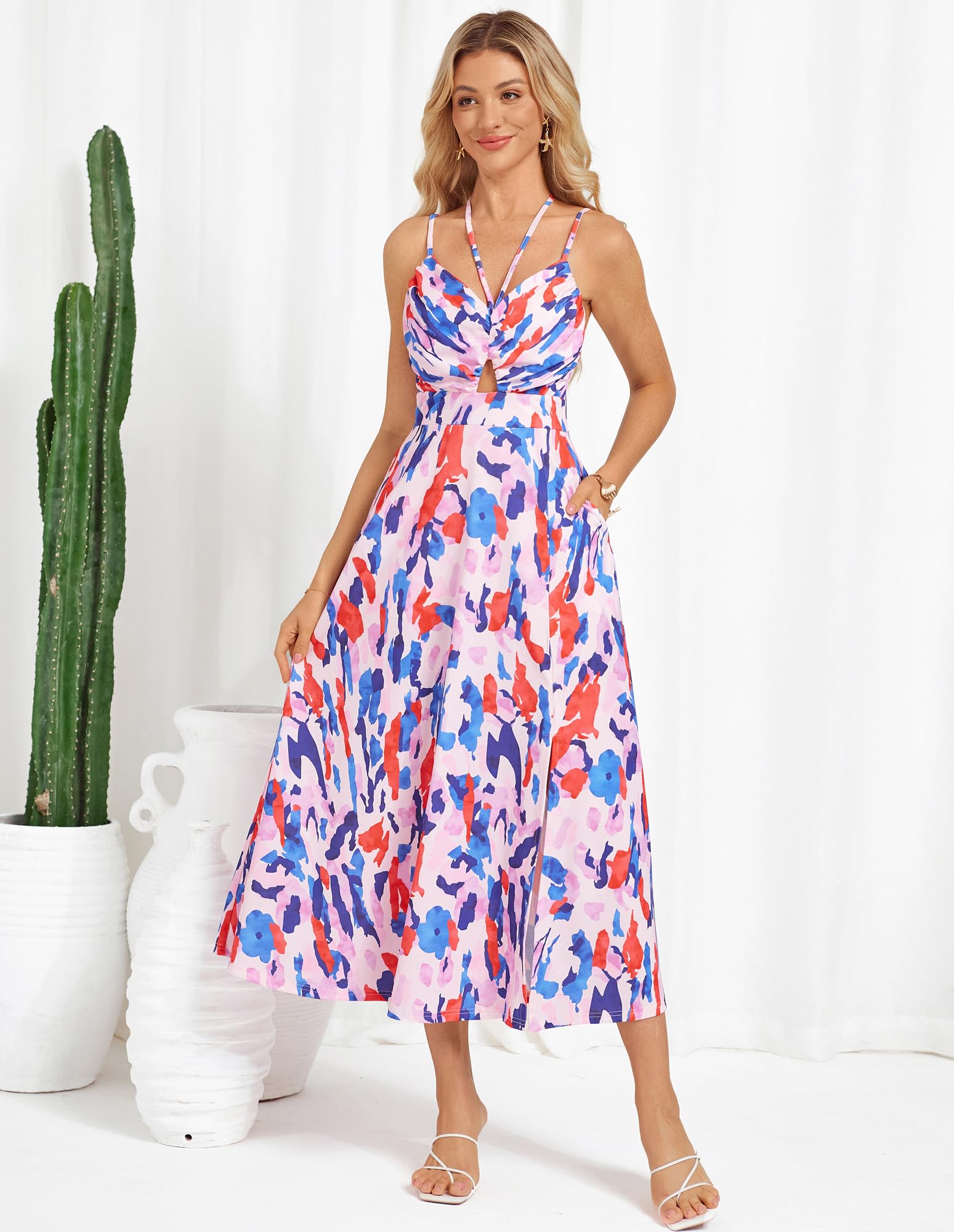 Foto 7 | Vestido De Verano Grace Karin Vacation Casual Boho Sin Mangas Para Mujer - Venta Internacional.