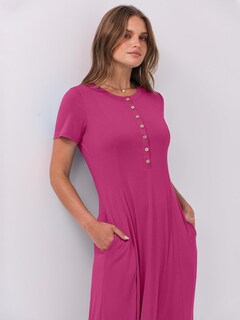 Foto 5 | Vestido Largo Anrabess Casual De Verano De Manga Corta Para Mujer - Venta Internacional.