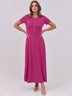 Foto 6 | Vestido Largo Anrabess Casual De Verano De Manga Corta Para Mujer - Venta Internacional.