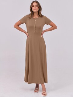 Foto 6 | Vestido Largo Anrabess Casual De Verano De Manga Corta Para Mujer - Venta Internacional.