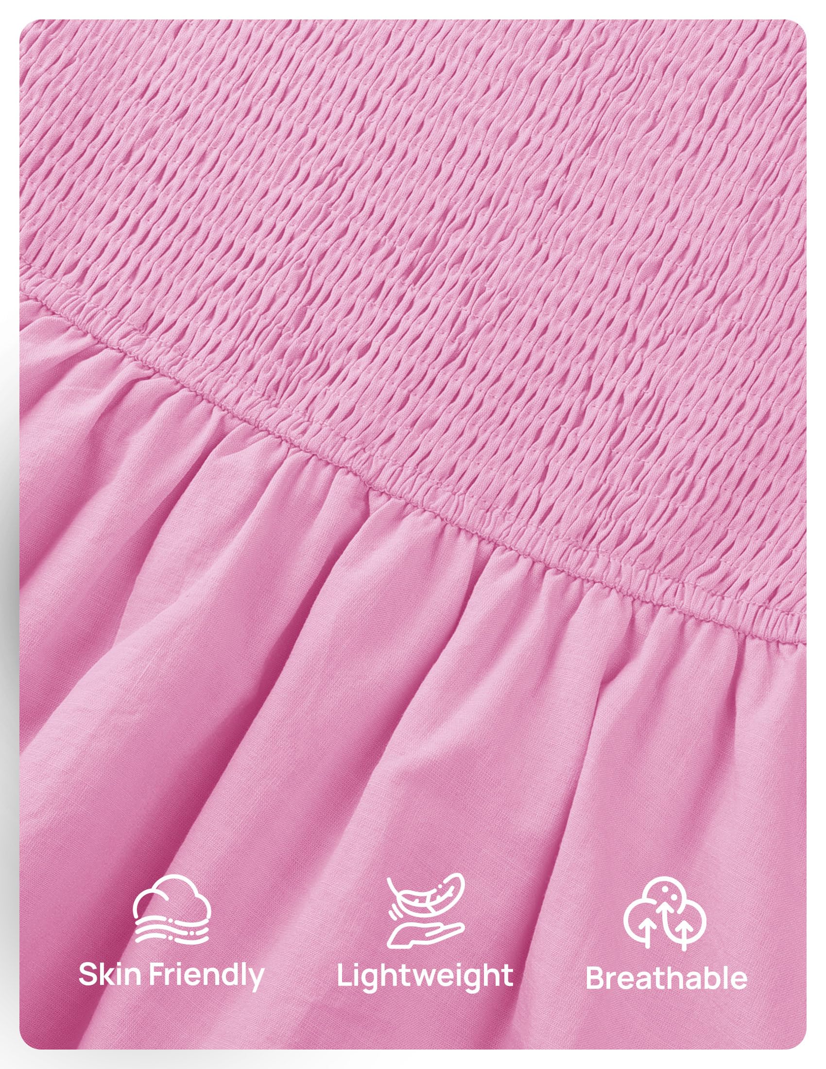 Foto 8 pulgar | Vestido Zesica Para Mujer 2025, Estilo Bohemio, Midi, Rosa, Talla Xl - Venta Internacional.