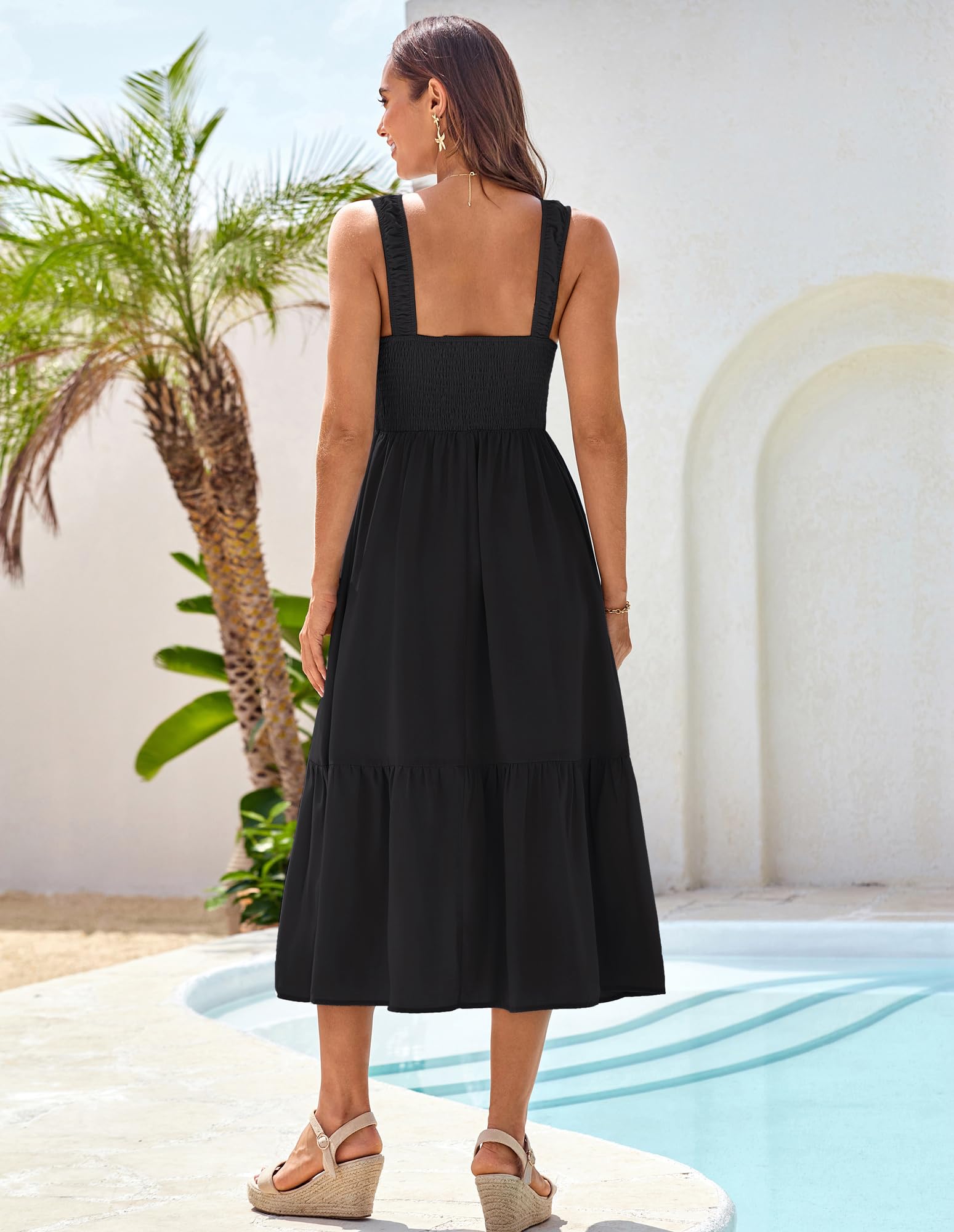 Foto 7 pulgar | Vestido Grace Karin Summer 2025 A Media Pierna Con Tirantes Finos Negro - Venta Internacional.