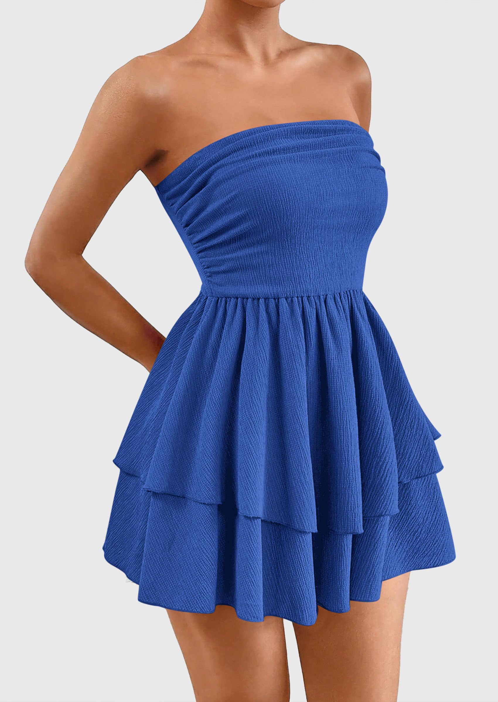 Foto 4 pulgar | Vestido Prettygarden Para Mujer, Verano 2025, Sin Tirantes, Tubo, Tamaño Mini - Venta Internacional.