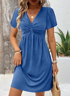 Foto 3 | Vestido Acelit Casual Fashion 2025 Summer Twist Front Blue - Venta Internacional.