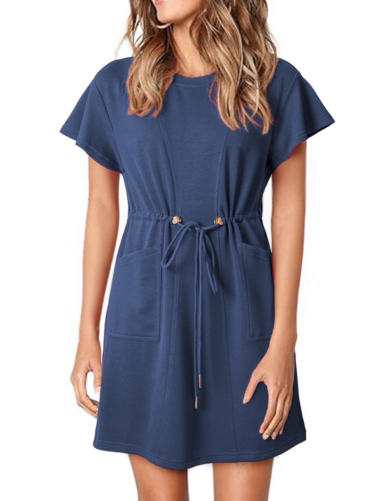 Foto 2 pulgar | Vestido Evaless Para Mujer, Primavera-verano, Casual, Corte A, Azul, Talla L - Venta Internacional.