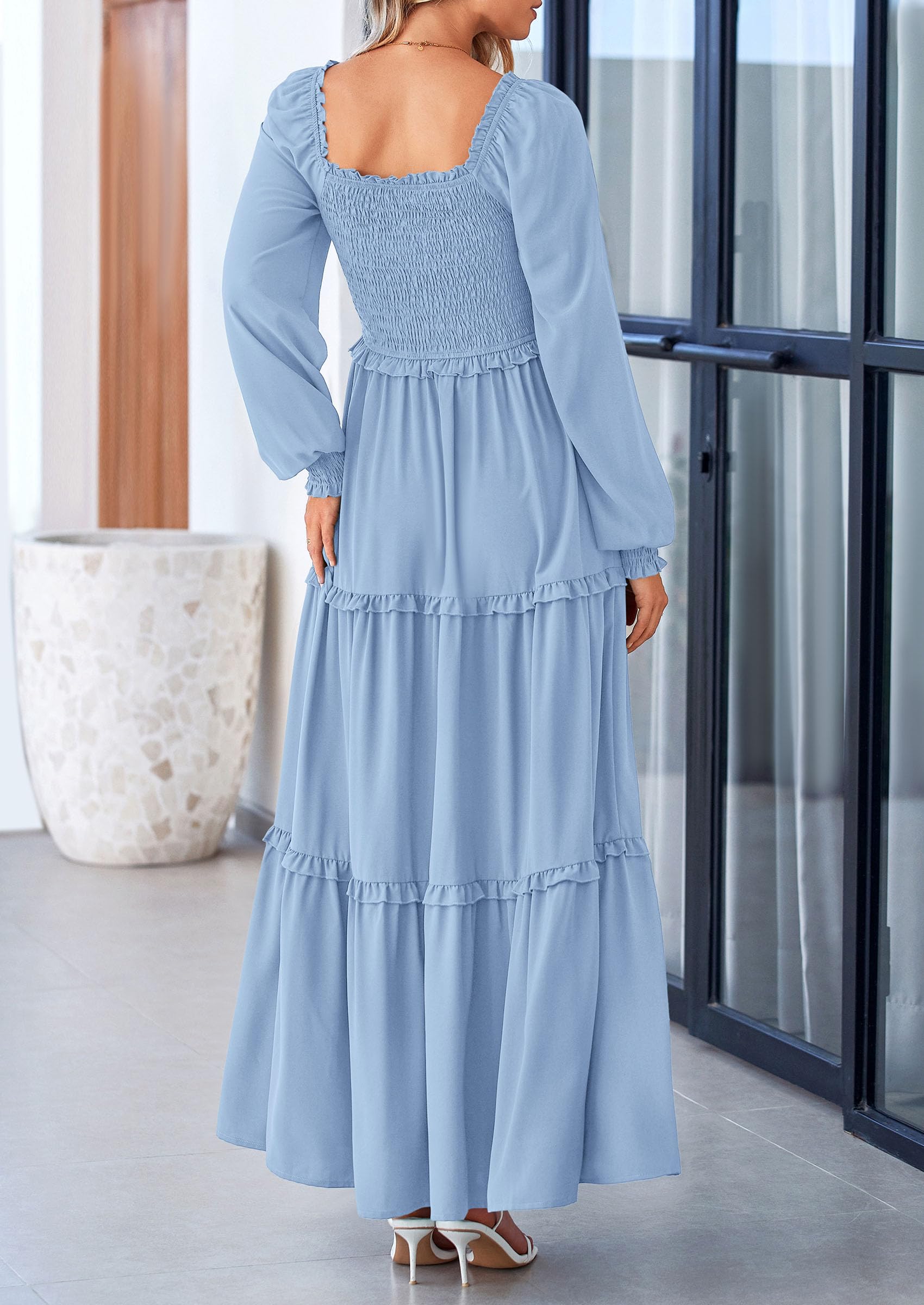 Foto 2 | Vestido Largo Prettygarden Para Mujer, Estampado Primaveral, Con Bolsillos - Venta Internacional.