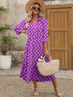 Foto 3 | Vestido Largo Anrabess De Verano Para Mujer, Estilo Bohemio, Playa, Casual - Venta Internacional.