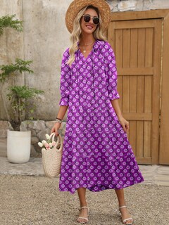 Foto 6 | Vestido Largo Anrabess De Verano Para Mujer, Estilo Bohemio, Playa, Casual - Venta Internacional.