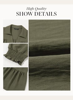 Foto 5 | Vestido Dokotoo 2025 Para Mujer, Casual, Verano, Cuello En V, Verde Oscuro - Venta Internacional.