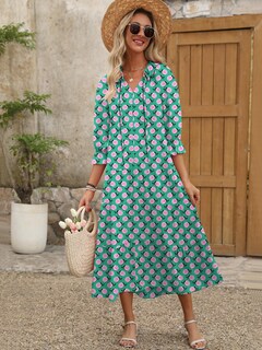 Foto 6 | Vestido Largo Anrabess Summer Para Mujer, Bohemio, Playa, Estampado Floral - Venta Internacional.