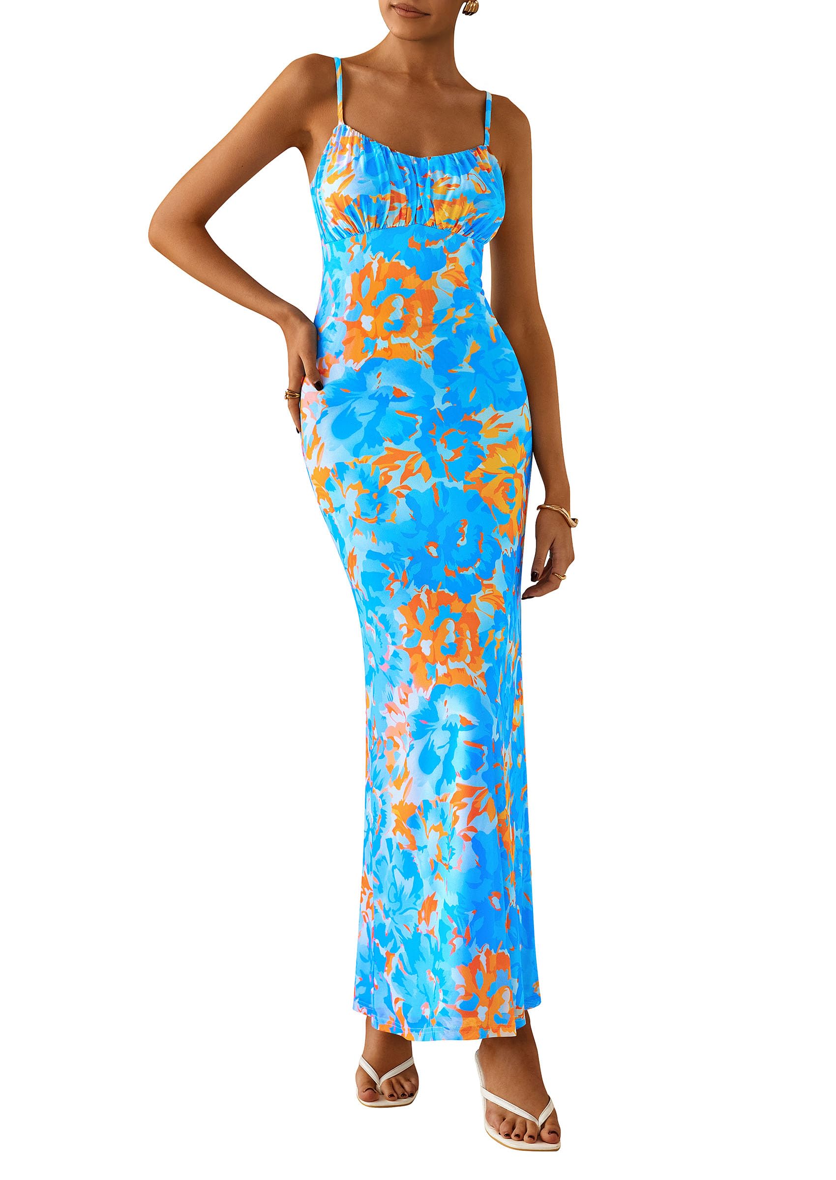 Foto 2 pulgar | Vestido Largo Prettygarden Para Mujer, Ajustado Con Estampado Floral, Verano 2025 - Venta Internacional.