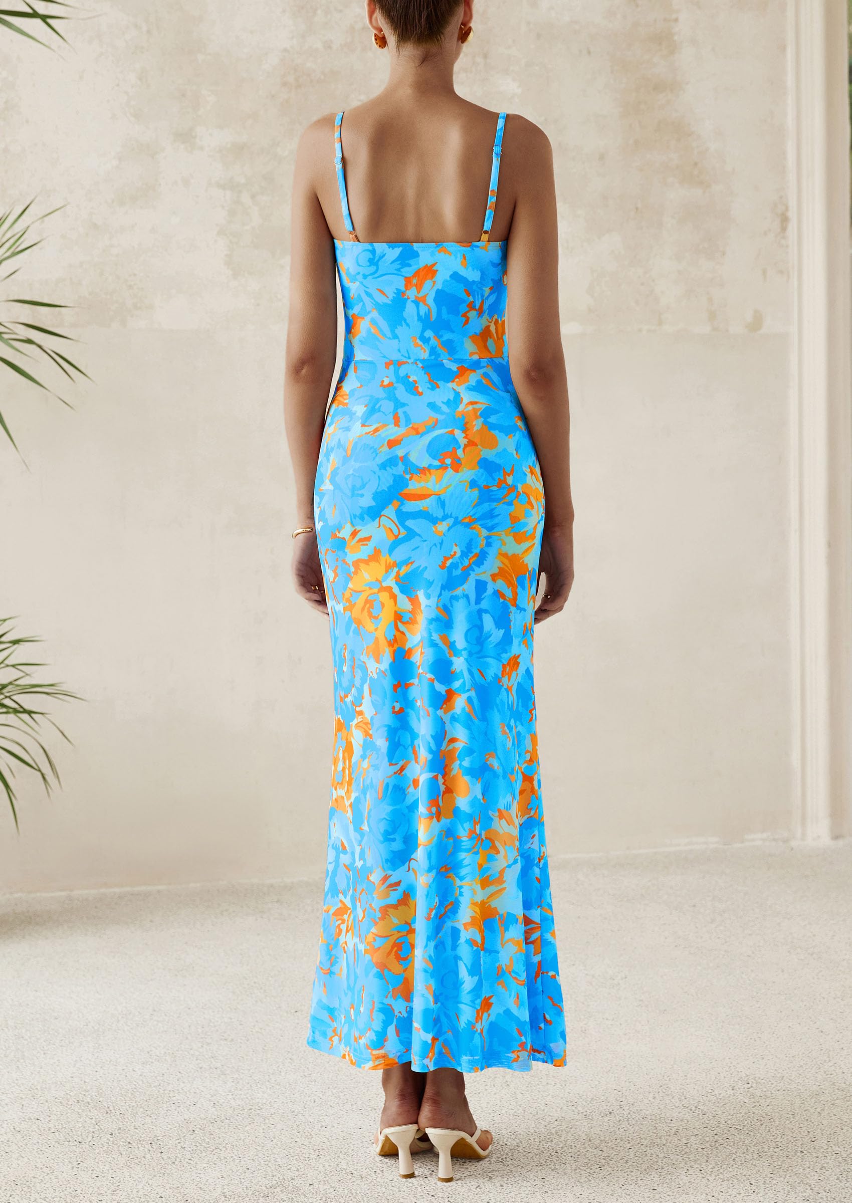 Foto 2 | Vestido Largo Prettygarden Para Mujer, Ajustado Con Estampado Floral, Verano 2025 - Venta Internacional.
