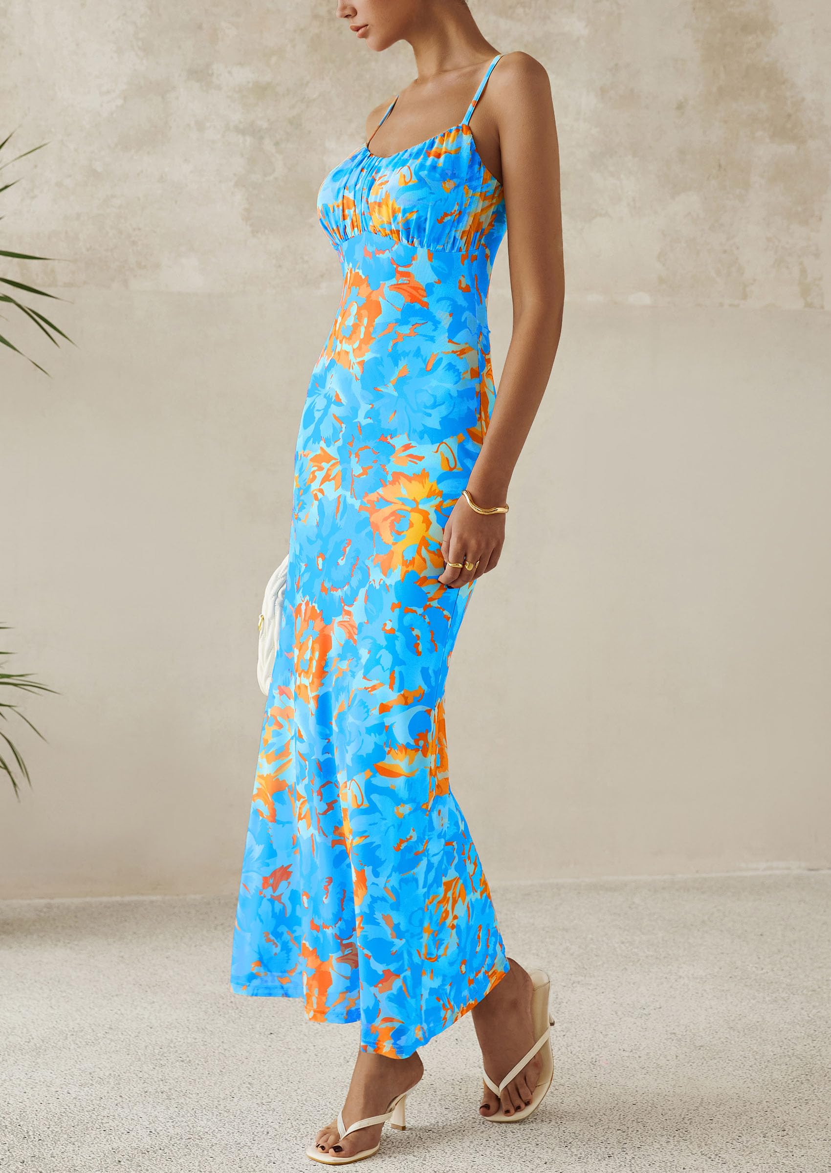 Foto 4 pulgar | Vestido Largo Prettygarden Para Mujer, Ajustado Con Estampado Floral, Verano 2025 - Venta Internacional.