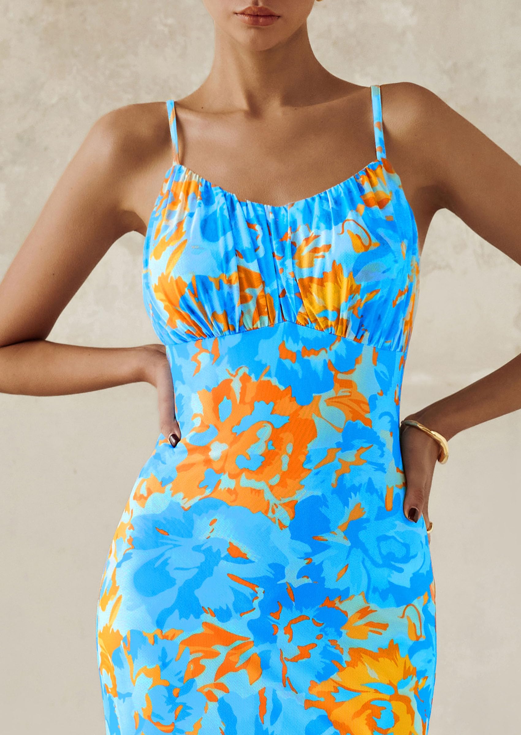 Foto 6 pulgar | Vestido Largo Prettygarden Para Mujer, Ajustado Con Estampado Floral, Verano 2025 - Venta Internacional.