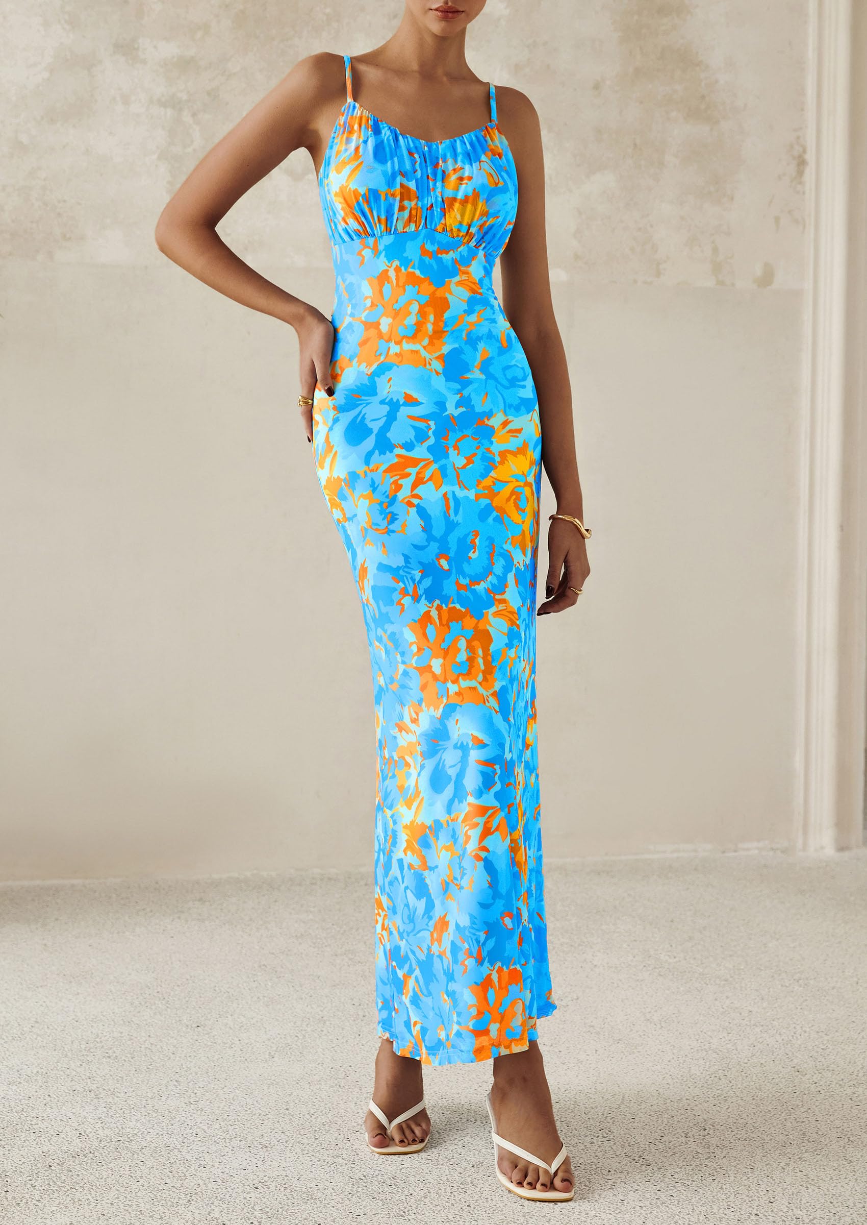 Foto 8 pulgar | Vestido Largo Prettygarden Para Mujer, Ajustado Con Estampado Floral, Verano 2025 - Venta Internacional.