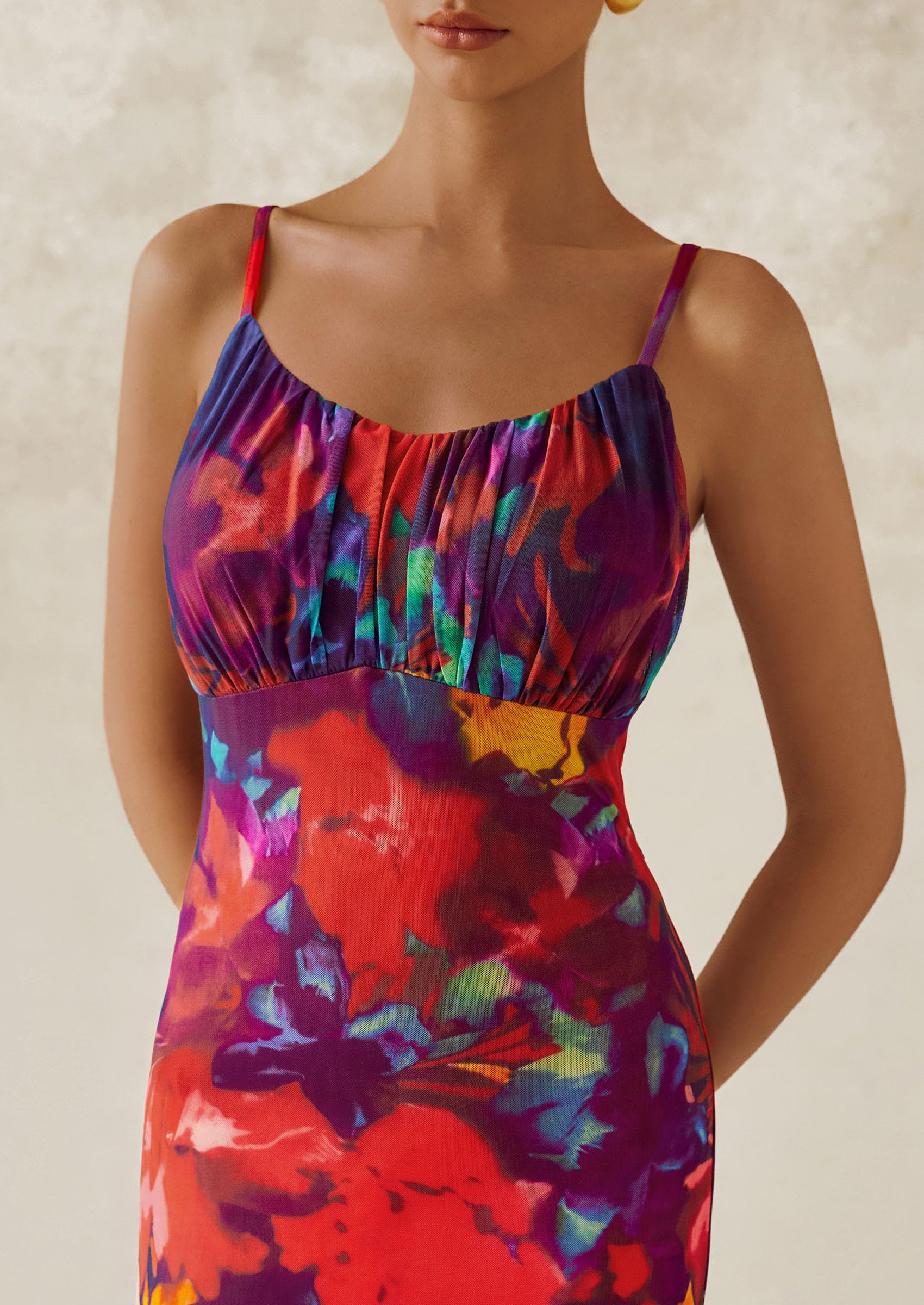 Foto 6 pulgar | Vestido Largo Prettygarden Para Mujer, Ajustado Con Estampado Floral, Verano 2025 - Venta Internacional.