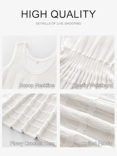 Foto 5 | Vestido Anrabess De Verano, Minivestido De Punto Sin Mangas, Blanco Y Viscosa - Venta Internacional.