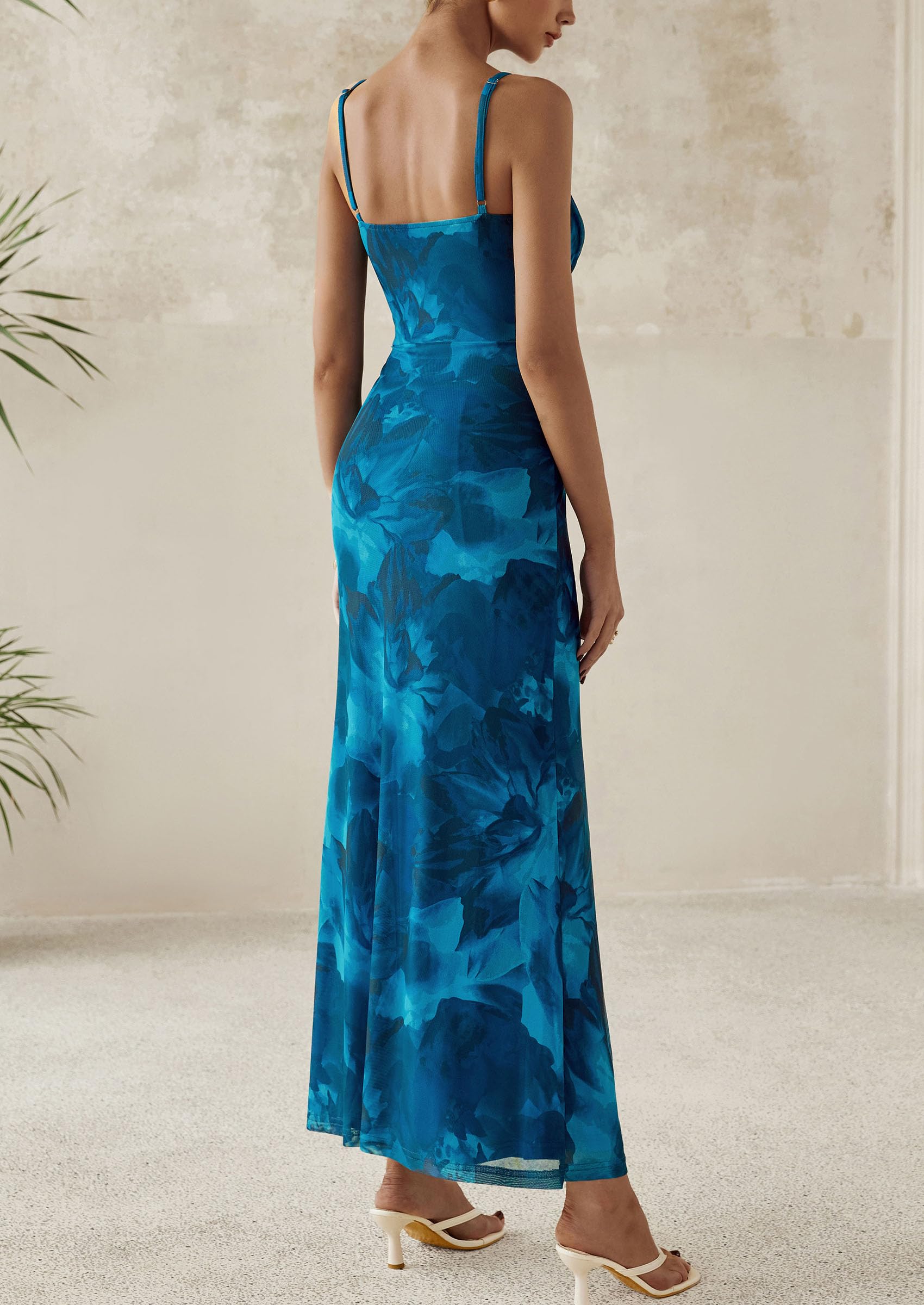 Foto 2 | Vestido Largo Prettygarden Para Mujer, Ajustado Con Estampado Floral, Verano 2025 - Venta Internacional.