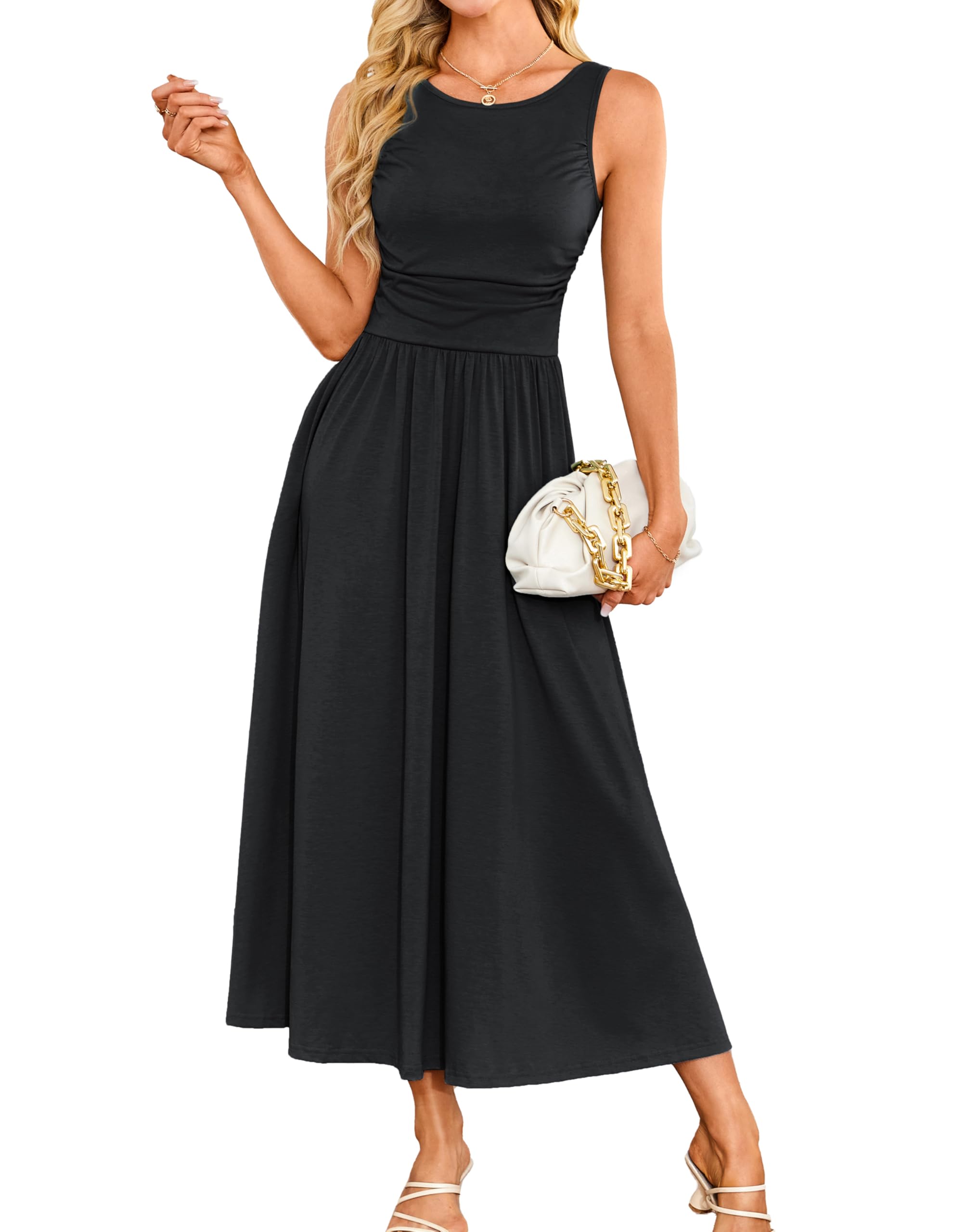 Foto 2 pulgar | Vestido Largo Grace Karin, Verano 2025, Playa, Boda, Negro, Talla S - Venta Internacional.