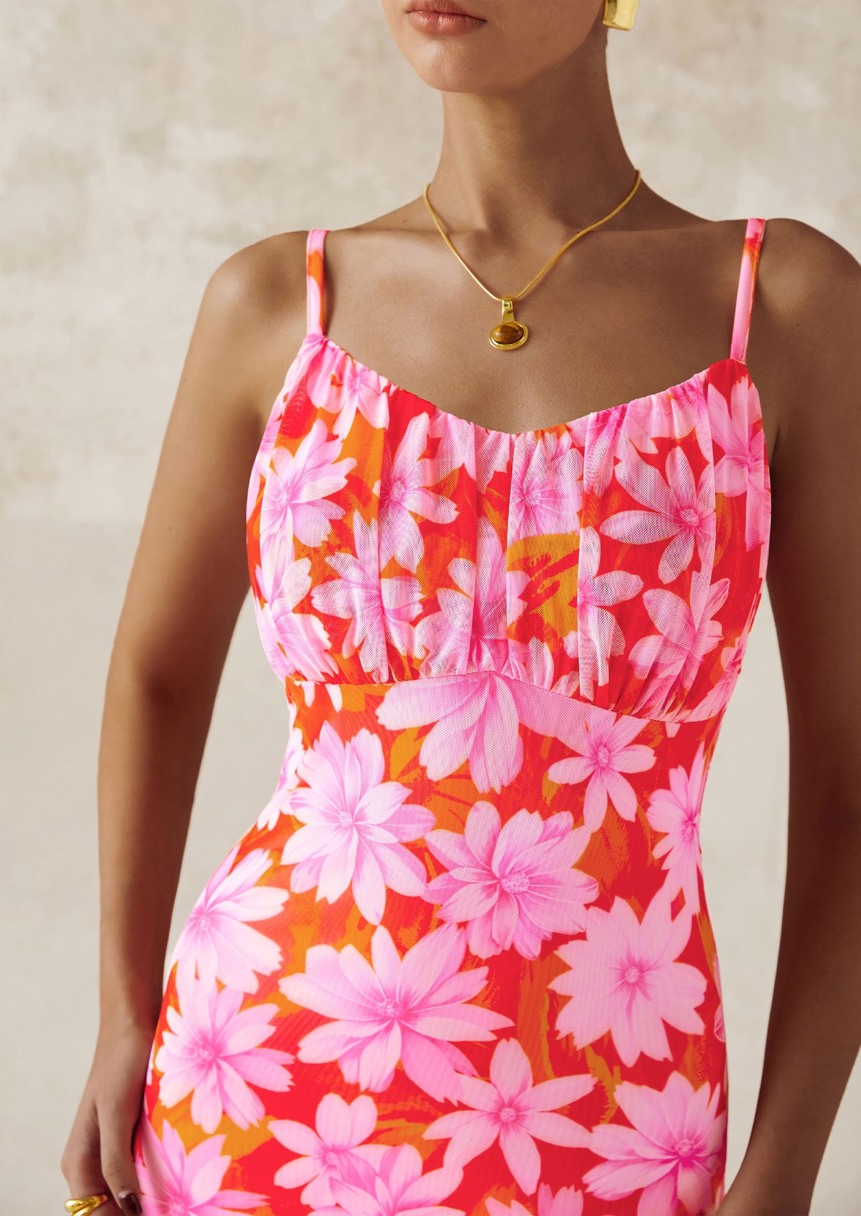 Foto 6 pulgar | Vestido Largo Prettygarden Para Mujer, Ajustado Con Estampado Floral, Verano 2025 - Venta Internacional.