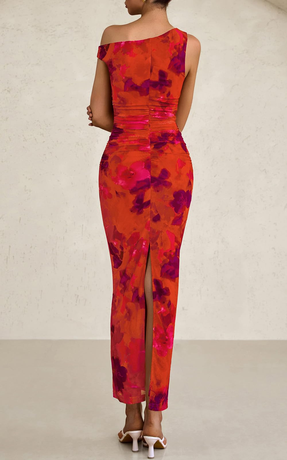 Foto 5 pulgar | Vestido De Verano Prettygarden Con Hombros Descubiertos Y Estampado Floral Para Mujer - Venta Internacional.