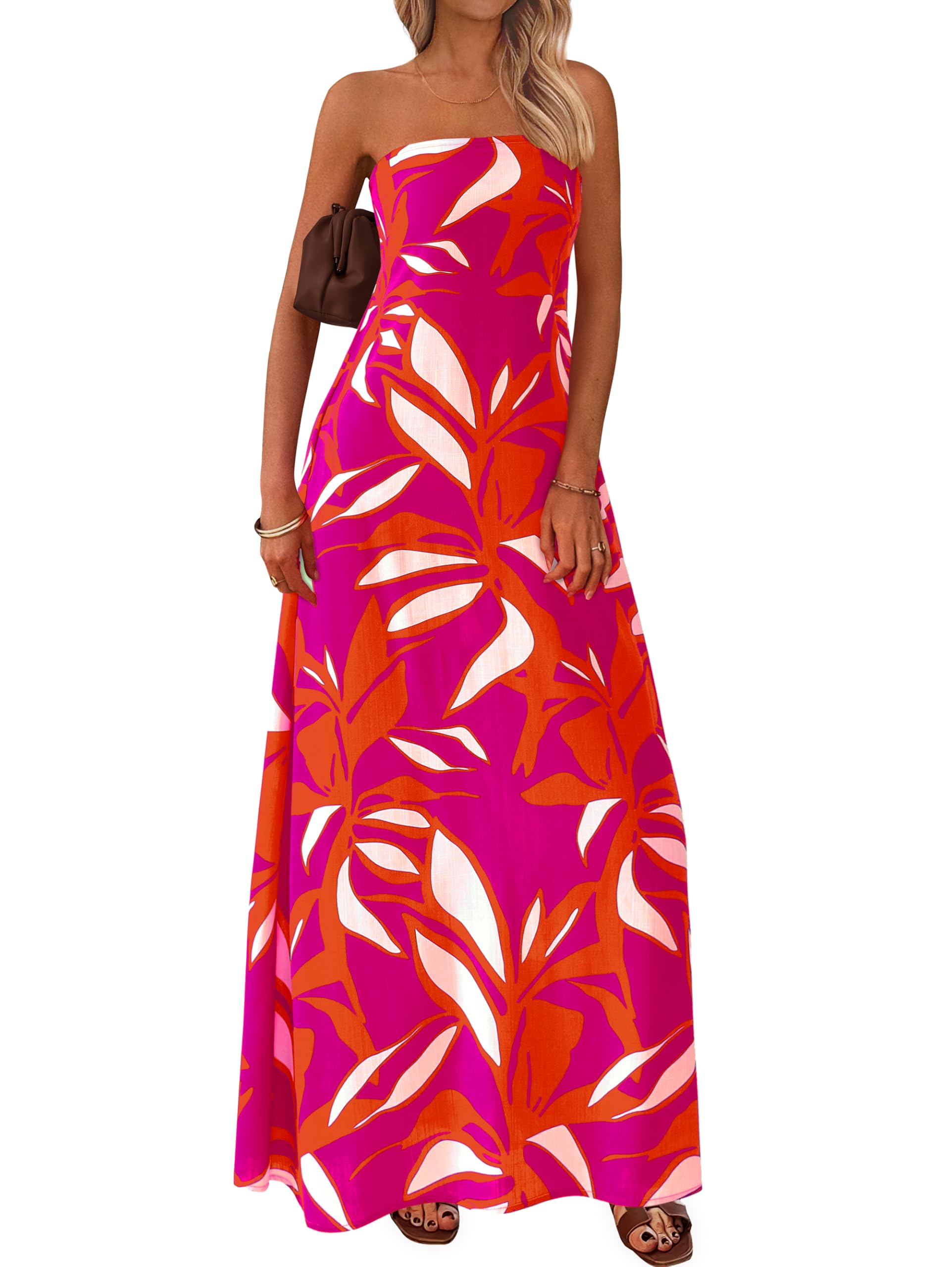 Vestido Largo Mascomoda Summer Boho Floral Tube Top Xxl Para Mujer - Venta Internacional.