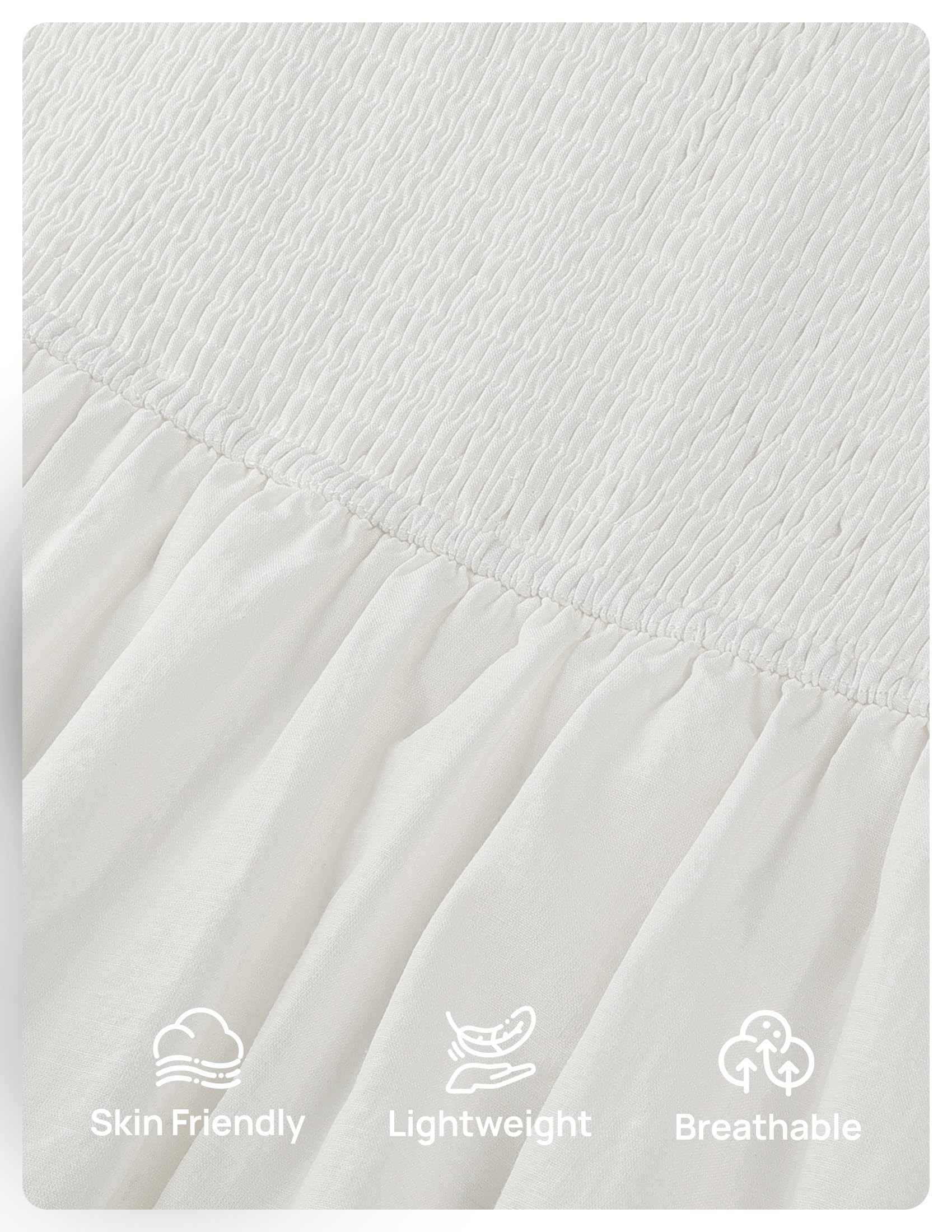 Foto 8 pulgar | Vestido Zesica Para Mujer 2025, Estilo Bohemio, Midi, Blanco, Talla Xl - Venta Internacional.