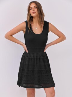 Foto 2 | Vestido Anrabess De Punto Sin Mangas Para Verano, Sin Mangas, Playa, Negro - Venta Internacional.