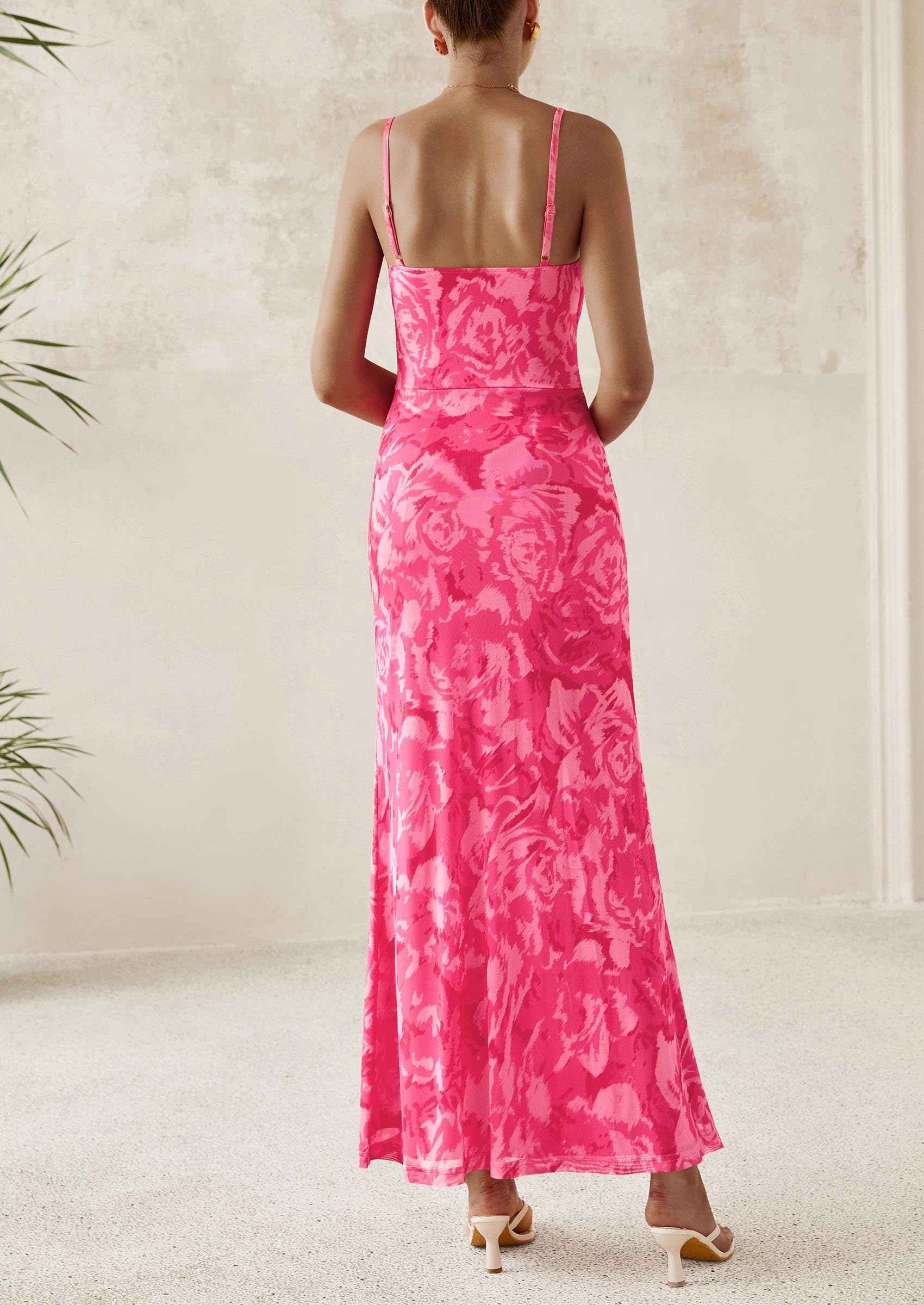 Foto 2 | Vestido Largo Prettygarden Para Mujer, Ajustado Con Estampado Floral, Verano 2025 - Venta Internacional.