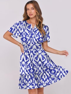 Foto 3 | Vestido Anrabess Casual De Verano Con Cuello En V Y Manga Corta Para Mujer - Venta Internacional.