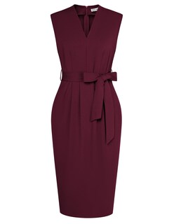 Foto 1 | Vestido De Trabajo Grace Karin Sin Mangas Con Cuello En V, Color Rojo Vino - Venta Internacional.