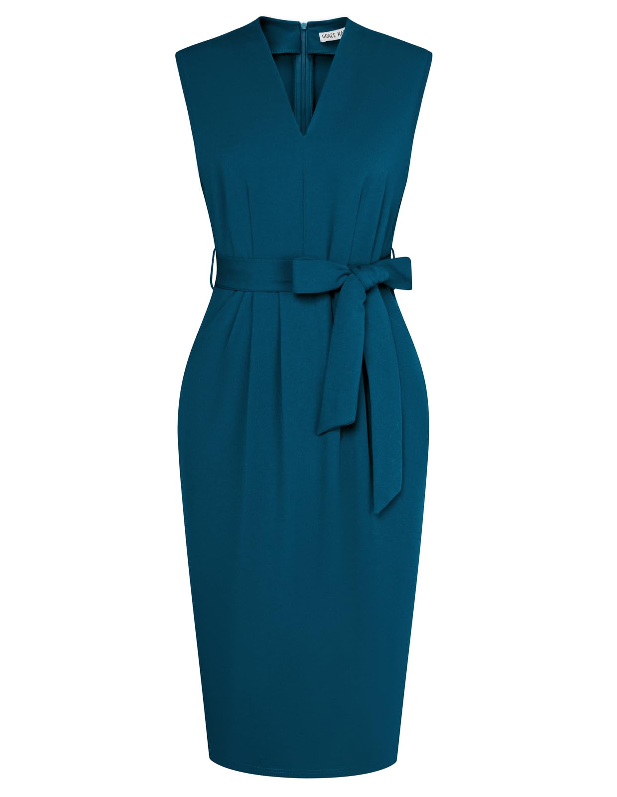 Foto 2 pulgar | Vestido Ajustado Profesional Grace Karin Sin Mangas Con Bolsillos - Venta Internacional.