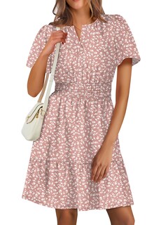 Foto 1 | Vestido Anrabess 2025 Casual De Verano Con Cuello En V Y Manga Corta Para Mujer - Venta Internacional.