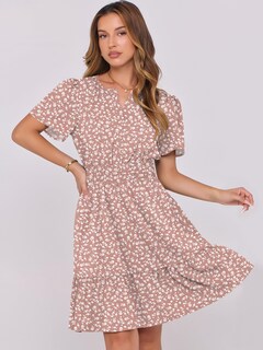 Foto 3 | Vestido Anrabess 2025 Casual De Verano Con Cuello En V Y Manga Corta Para Mujer - Venta Internacional.