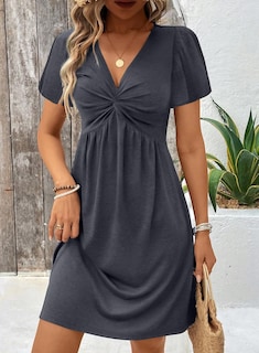 Foto 3 | Vestido Acelit Casual Fashion 2025 Summer Twist Front Grey - Venta Internacional.