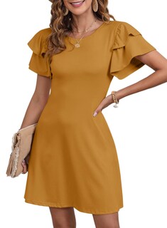 Foto 1 | Vestido Dokotoo Summer 2025 Con Volantes De Manga Corta Para Mujer - Venta Internacional.