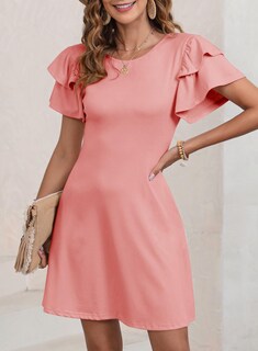 Foto 2 | Vestido Dokotoo De Lino Para Mujer, A La Moda, Verano 2025, Color Rosa Albaricoque - Venta Internacional.