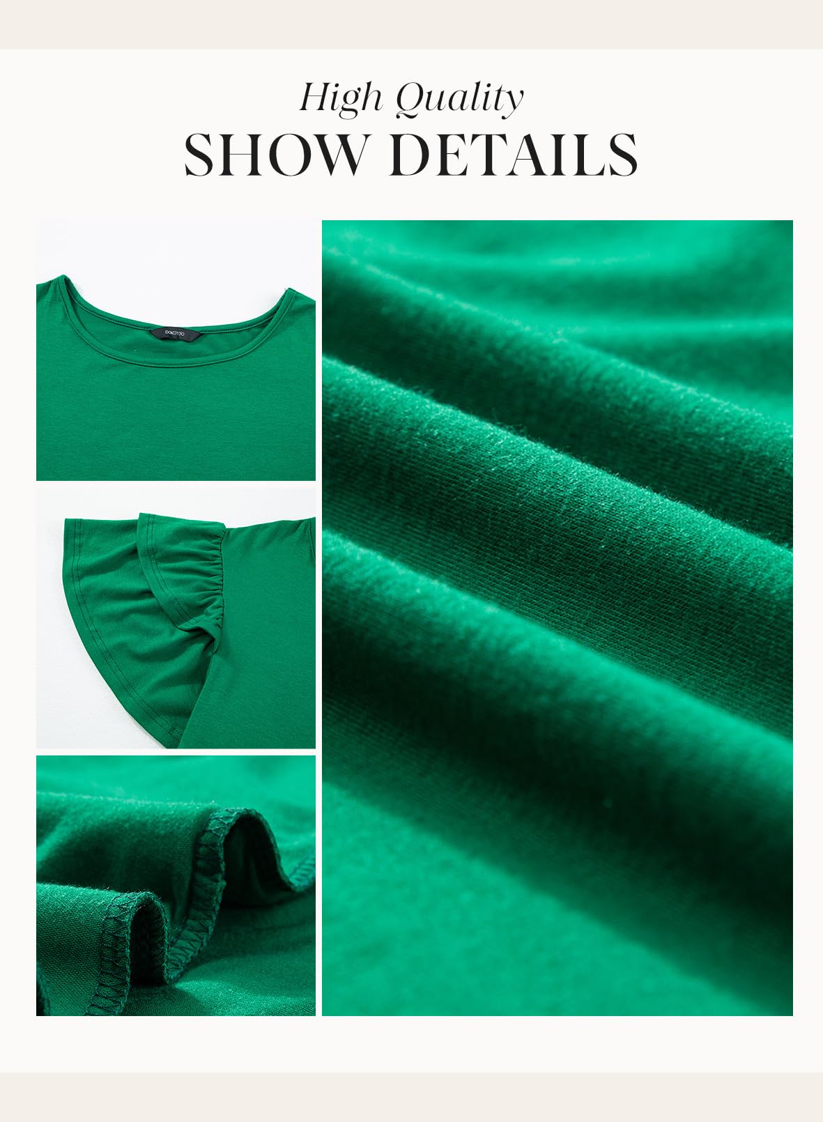 Foto 6 pulgar | Vestido Dokotoo De Lino Para Mujer, Verano, Primavera 2025, Verde Con Volantes - Venta Internacional.