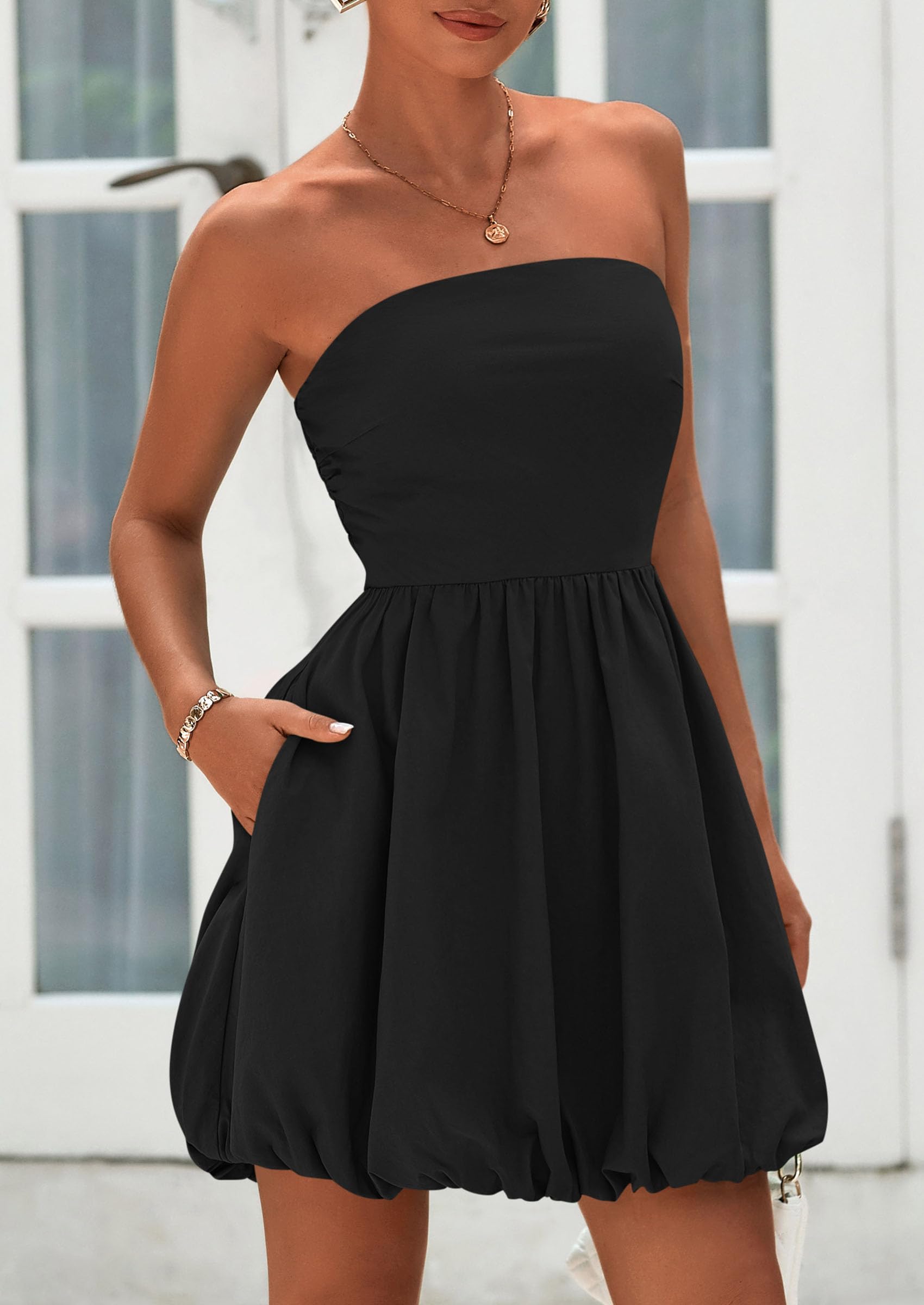 Foto 4 pulgar | Vestido Prettygarden Bubble Mini 2025 Summer Black Para Mujer - Venta Internacional.