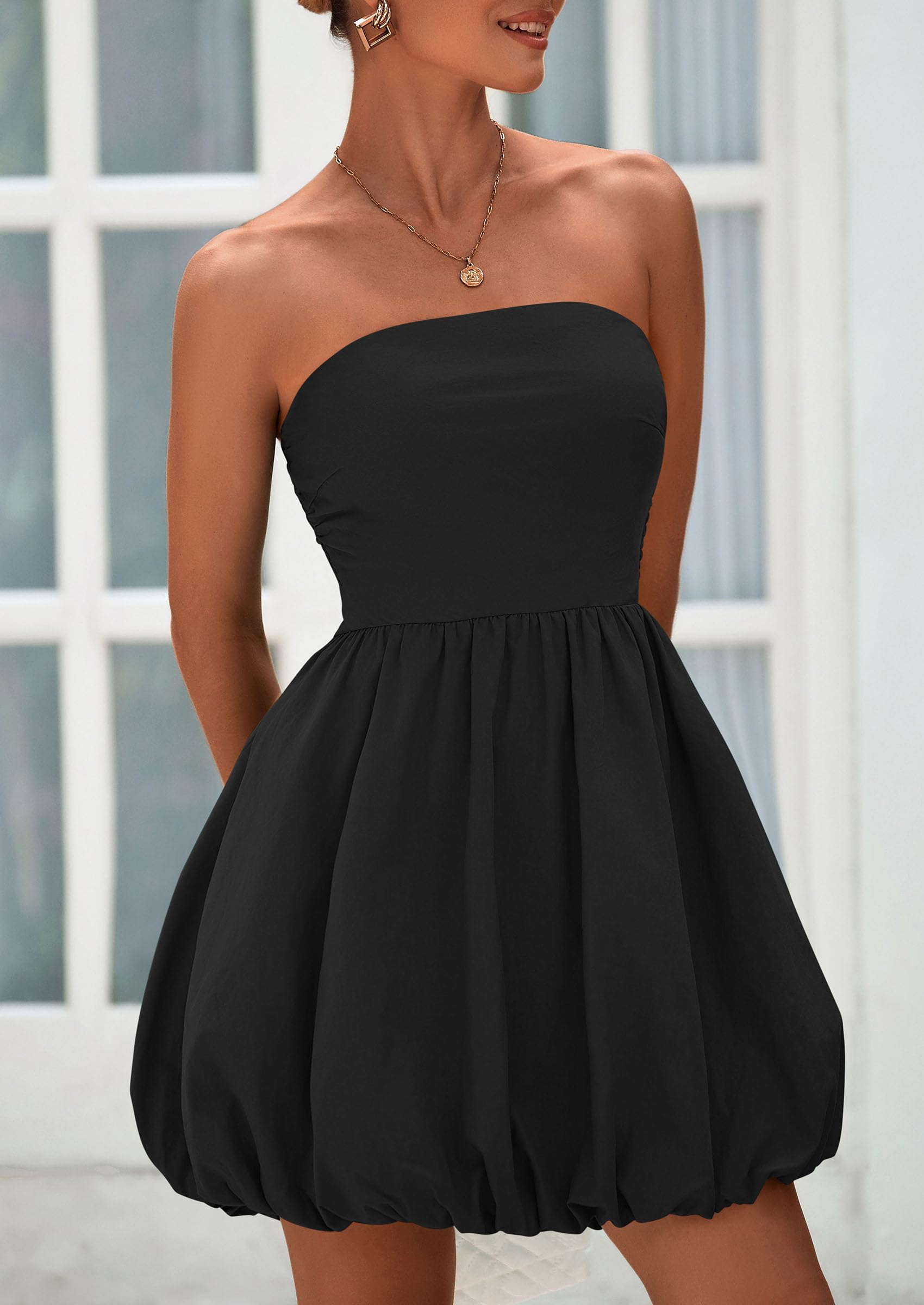 Foto 5 pulgar | Vestido Prettygarden Bubble Mini 2025 Summer Black Para Mujer - Venta Internacional.