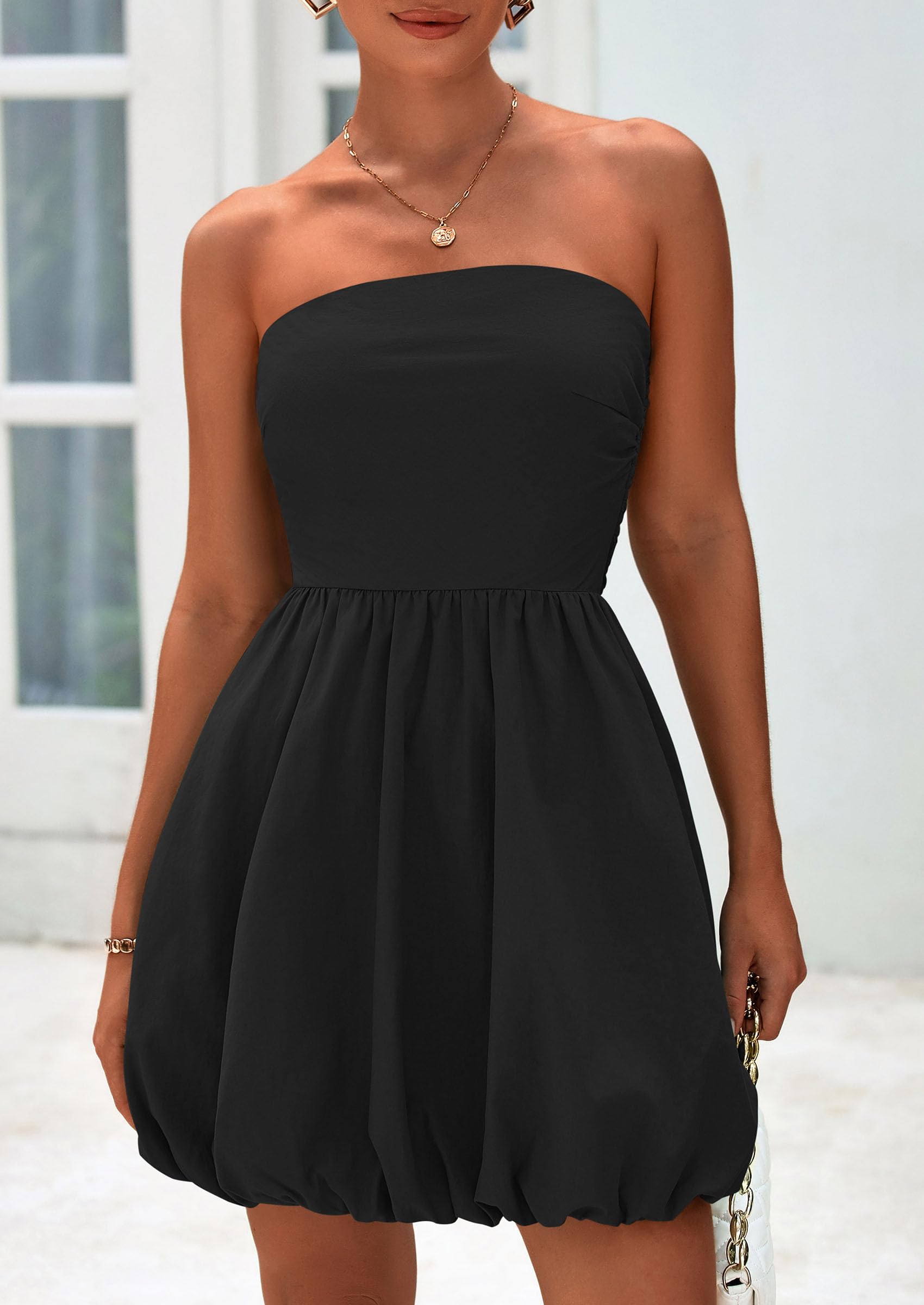 Foto 8 pulgar | Vestido Prettygarden Bubble Mini 2025 Summer Black Para Mujer - Venta Internacional.