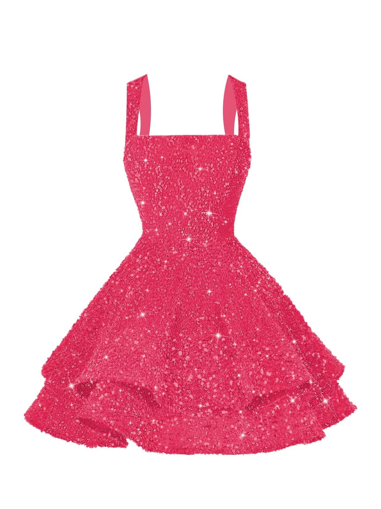 Foto 7 pulgar | Vestido De Bienvenida Dessiny Con Lentejuelas Brillantes Y Escalonadas En Forma De A, Azul - Venta Internacional.